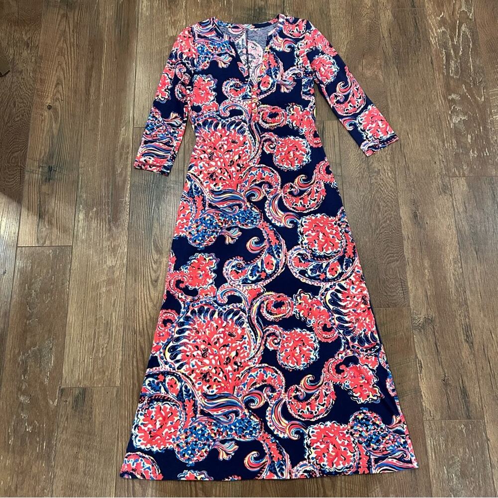 Lilly Pulitzer Alessia Maxi Dress For The Halibut Medium